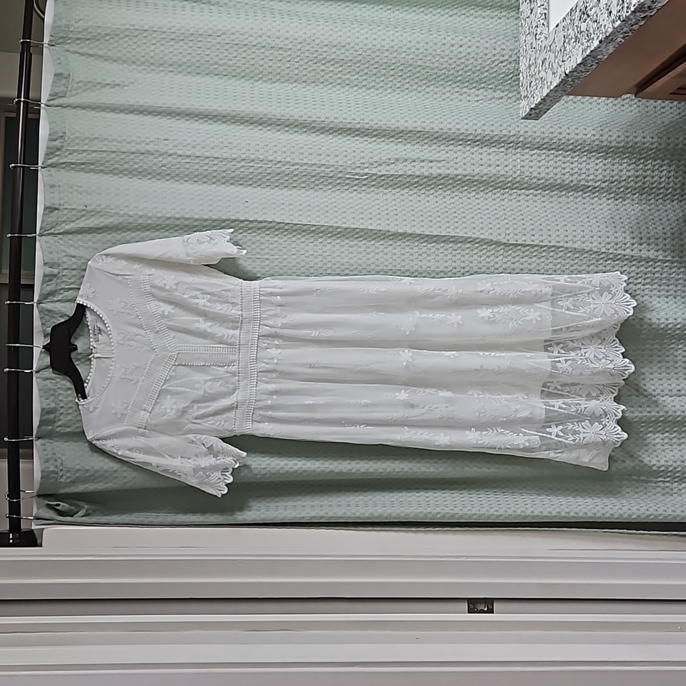 White Ankle Length Dress